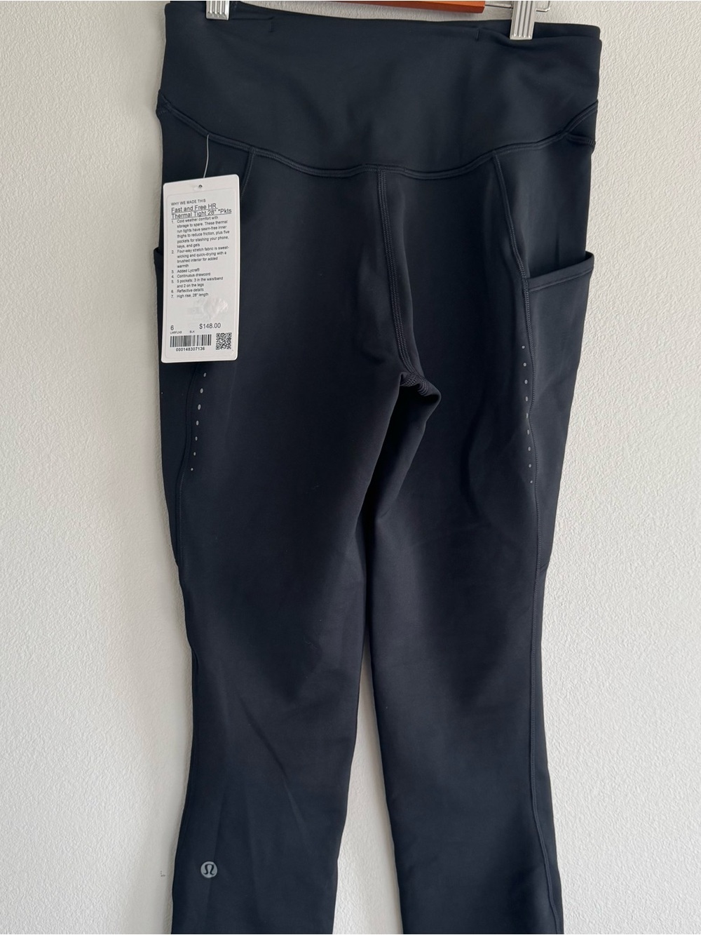 lululemon Fast and Free HR Thermal Tight 28" Black Size 6